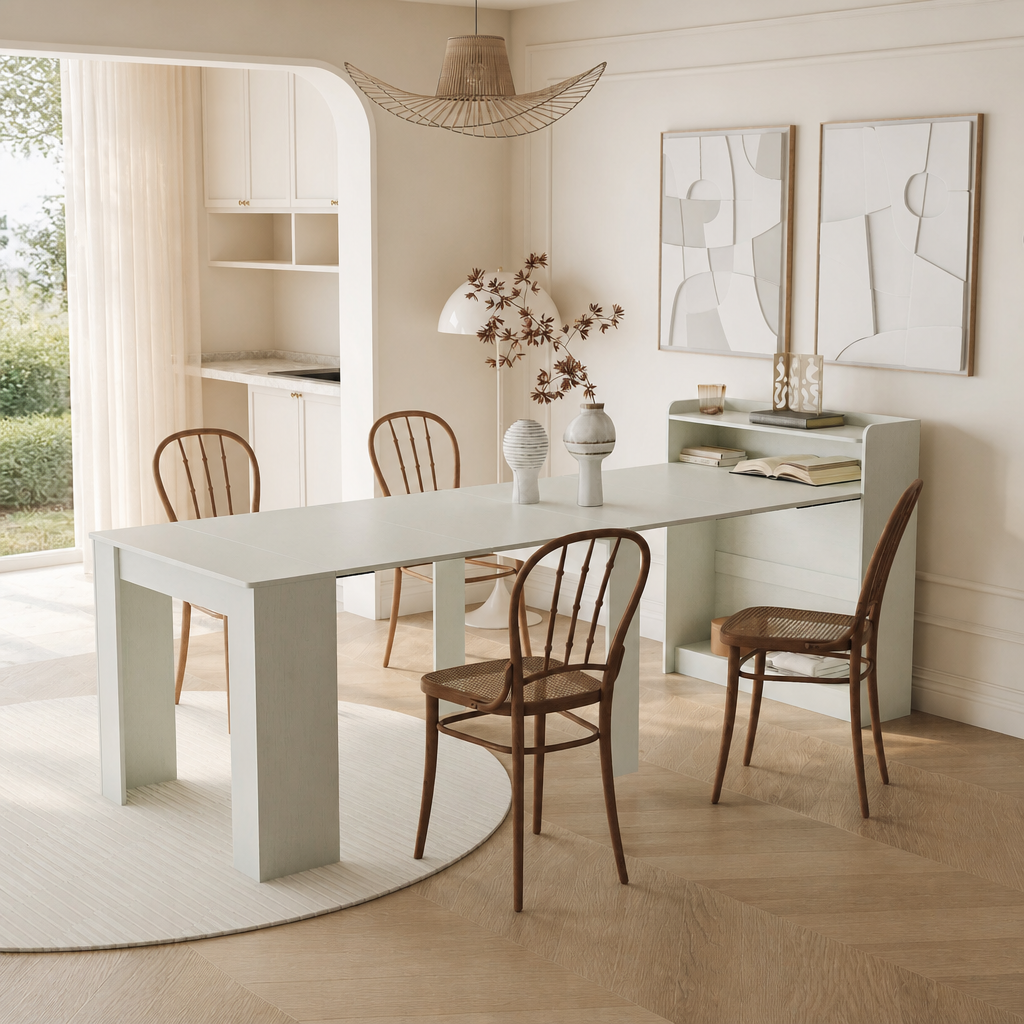 Modern Extendable Dining Table With Storage