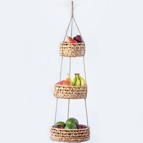 3 Tier Hanging Woven Basket