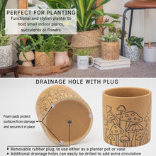 Mushroom Planter - Speckled Terracotta