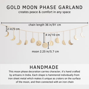 Moon Decor | Gold Garland (13 Moons)