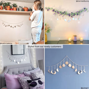 Moon Decor | Silver Garland (13 Moons)