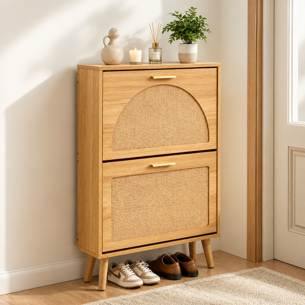 Classic Shoe Cabinet With Space-Saving