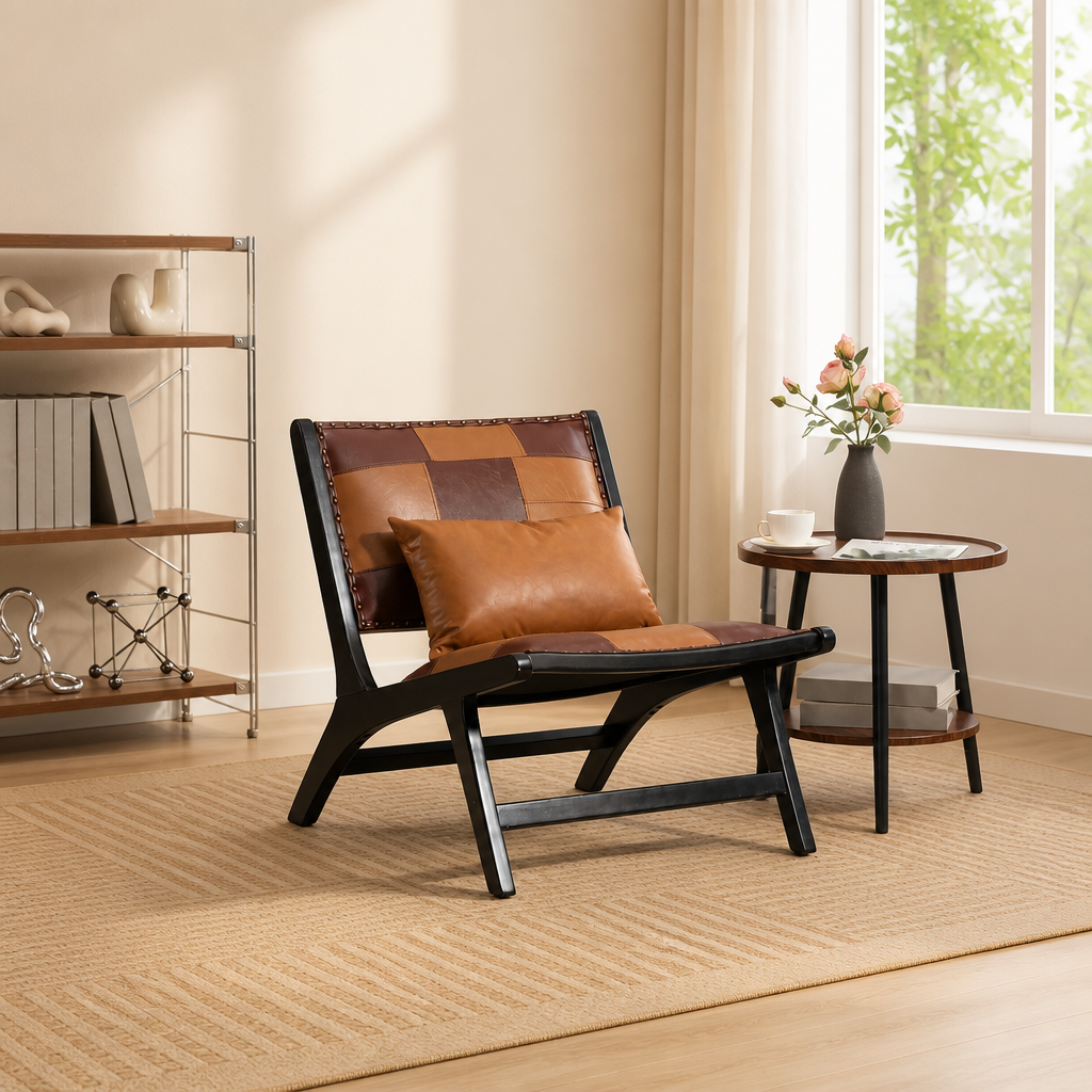 Modern Boho Accent Chairs For Living Room,Mid Century Lounge Chair,Side Chair Indoor