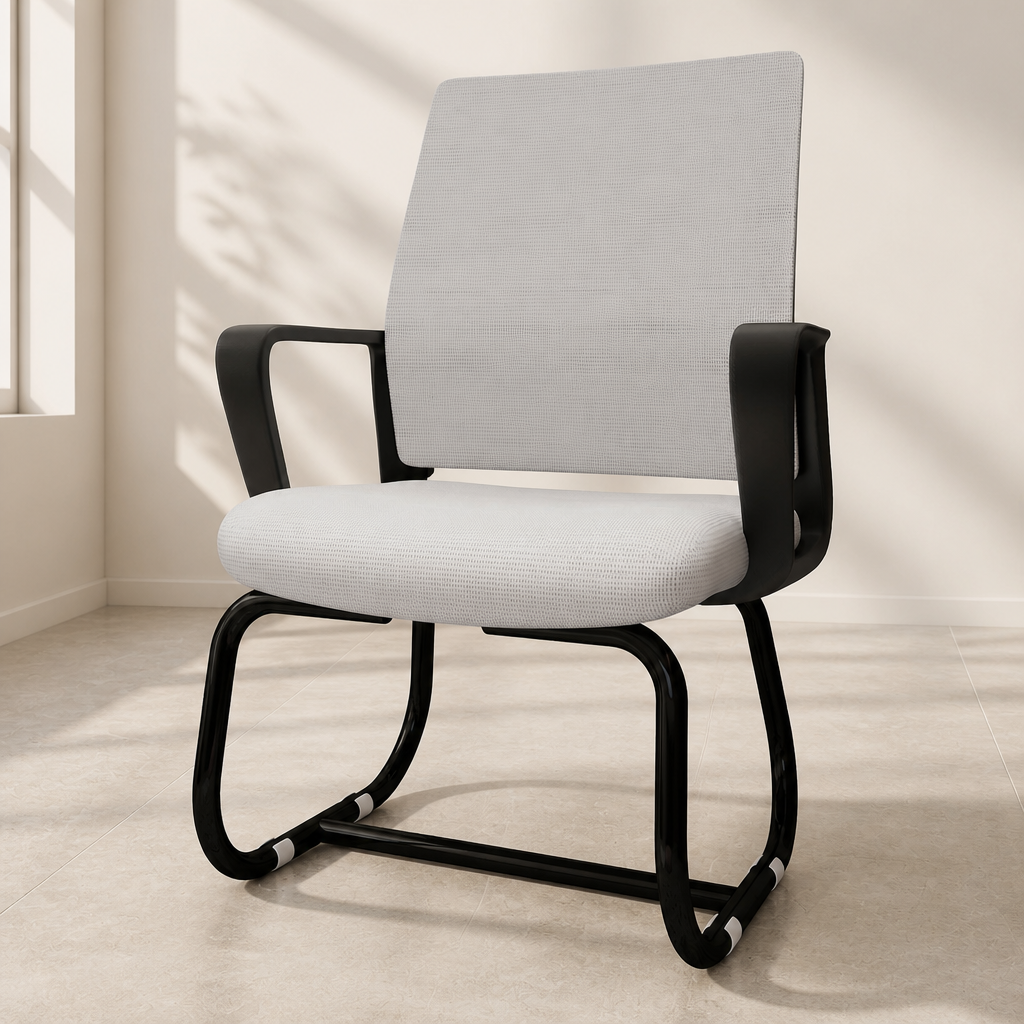Minimalist Modern Office Chair – Metal Frame, Soft & Comfortable, Home & Office Use, Multiple Colors Available