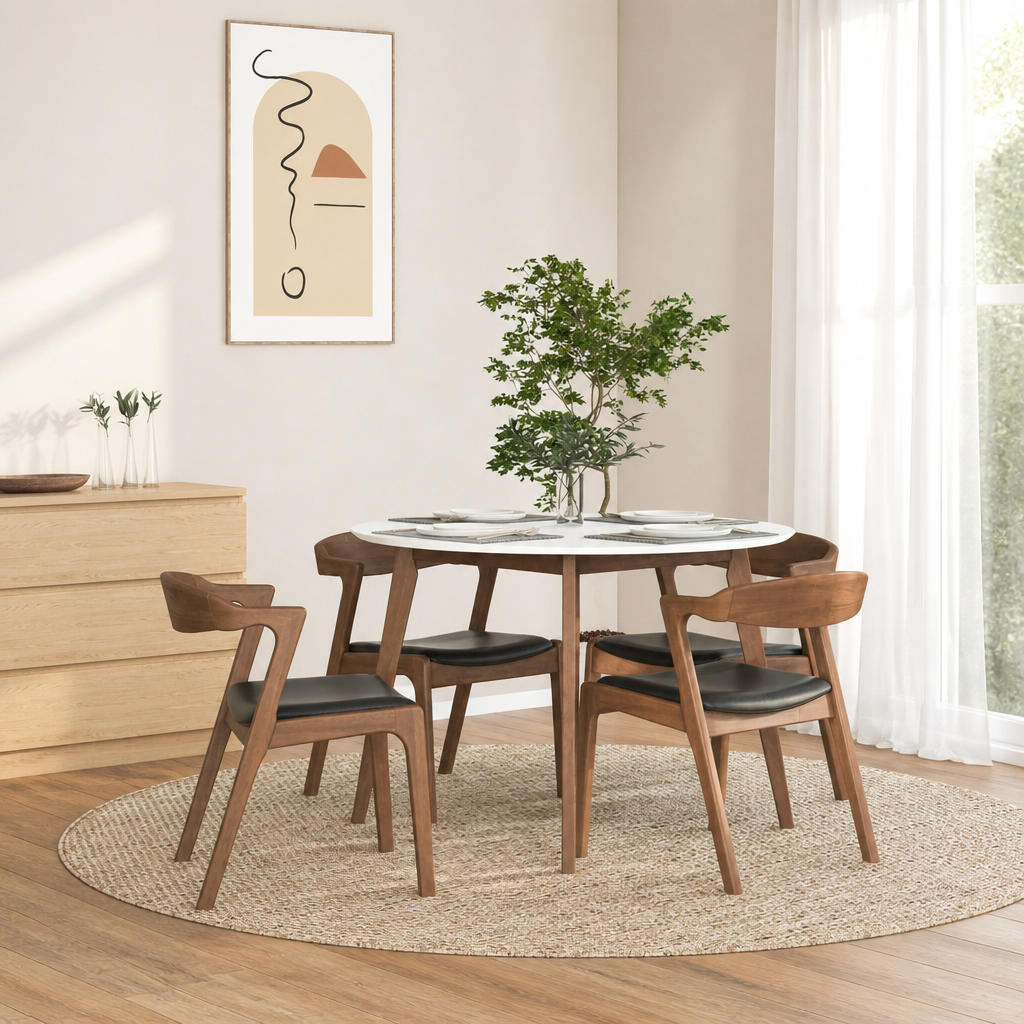 Alina Dining Table   White   And 4 Side Chairs